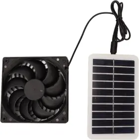 Pssopp 445037589587 Solar Panel Fan Air Extractor Ventilator Battery Outdoor Energy 3.84
