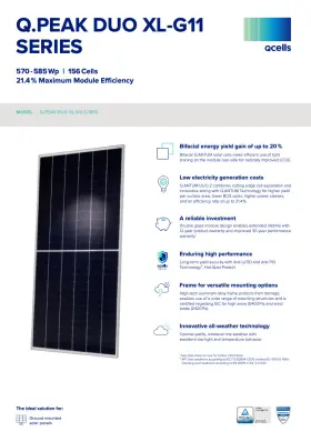Xl-g11.3 Qcells Pallet Of 31 585w Bifacial Solar Panel Q.peak Duo / Bfg 585