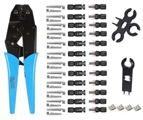 748443 Qeeheng Solar Panel Crimper Tools Kit Compatible With Cable Connector 1 Crimp Inch