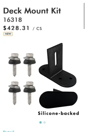 16318 Quickbolt Deck Mount Kit Solar 36 Pcs Black