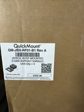 Qm-jbx-rl01-b1 Quickmount Qm-jbx-rf02-b1 Solar Roof Junction Box Rail Mounted Rev A