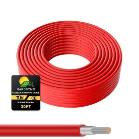 Rakdsymc-r30 Rakdsymc Solar Panel Wire 10awg 6mm Extension Cable Tinned Copper Pv F
