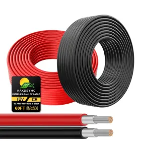 Rakdsymc1060red Rakdsymc Black Solar Panel Wire - 60ft And Red Extension Cable 10awg 6mm