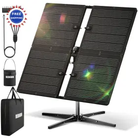 R3200blk03 Redigoo Panel Solar 200w Dual Axis Smart Tracking 360 Foldable Portable Tracker