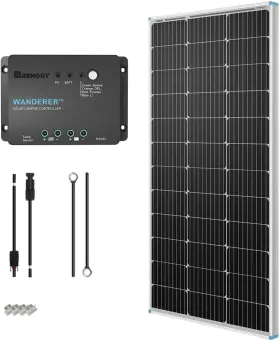 107.4 Renogy 100w 12v Solar Panel Starter Kit 100 Watt Monocrystalline 3