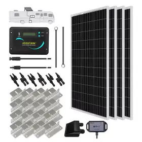 Renogy 313052318314 400-watt Monocrystalline Solar Rv Kit With 30 Amp Charger Controller