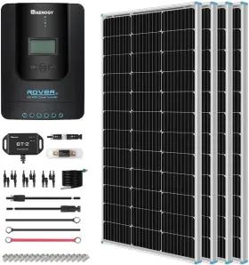 100w Renogy 313088511543 400 Watt 12 Volt Premium 4 Pcs Panel 40a Mppt Charge Controller Blu
