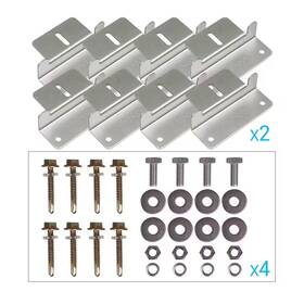 Renogy 711181988147 4 Sets Of Solar Panel Mounting Z Brackets For Rv Boat Wall And Other Off Gird