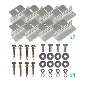 Renogy 711181988147 4 Sets Of Solar Panel Mounting Z Brackets For Rv Boat Wall And Other Off Gird