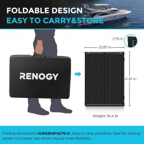 Renogy 810009712572 200watt 12volt Mono Foldable Solar Suitcase With 20a Voyager For Rv Camping