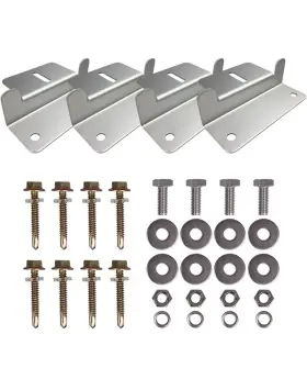 Renogy 816360021360 3 Sets Solar Panel Mounting Z Brackets Aluminum Finish Hardware #66