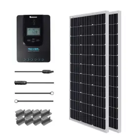 200w Renogy 816360025092 200 Watt 12 Volt Monocrystalline Solar Panel Starter 20a Rover