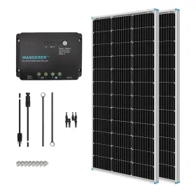 B00bcrg22a Renogy 200w 12v Monocrystalline Solar Panel Starter Kit Rv Boat Off-grid