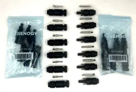 Cnct-mc4y Renogy 2 Pairs Solar Panel Mc4 Y Branch Connectors And 6 Cable