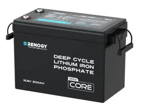 Rbt12200lfp-m-us Renogy Core Mini 12v 200ah Lifepo4 Lithium Battery 5000 Deep Cycle 200a Bms