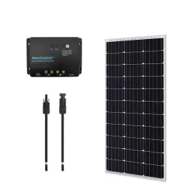 Rng-kit-bundle100d-wnd30-us Renogy 100w 12v Monocrystalline Solar Panel Off-grid Bundle Kit With 30 Amp Pwm Negative G