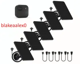 Rhorawill 724164942210 5-pack Solar Panel For Blink Outdoor 2k /4/3 Xt3 Xt2 Xt Cam 13.1ft Cable
