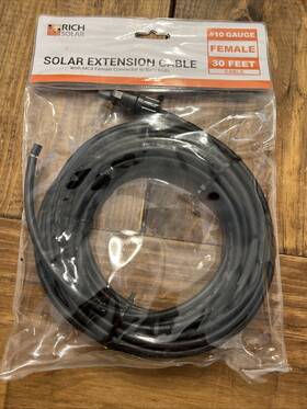 Rich Solar Rs-30101 #10 Gauge Female 30 Feet Cable Extension With Mc4