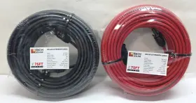 Rs-75102 Rich Solar Pair 75ft Red Black Extension Cable 10awg 30a 1000v With Connectors