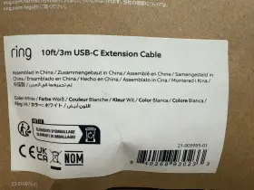 53-031436 Ring 10 Ft Usb-c Extension Cable For Solar Panels And Cameras White