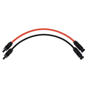 Riocan 407425161334 1 Pair Black Red 10awg 6mm Solar Panel Extension Cable Wire Connector Sol