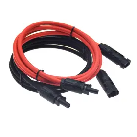 Riocan 407425161358 1 Pair Black Red 10awg6mm Solar Panel Extension Cable Wire Connectors