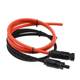 Riocan 407425161433 1 Pair Black Red 10awg 6mm Solar Connector Adaptor Cable Pane