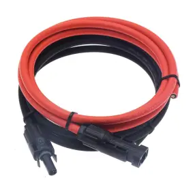 Riocan 407425161457 1 Pair Black Red 10awg 6mm Solar Panel Extension Cable Wire Connector Sol