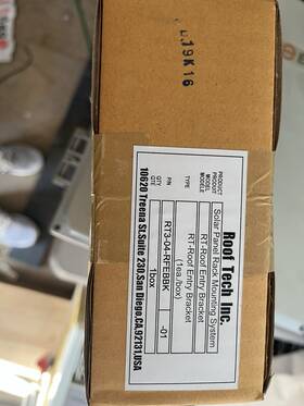 Roof Tech Inc. Rt3-04-rfebbk Inc. Black Mounting Bracket Solar Panel Rack System