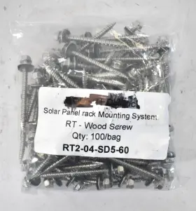 Rt2-04-sd5-60 Roof Tech Solar Panel Rack Mounting System Rt Wood Screws 100 Pack