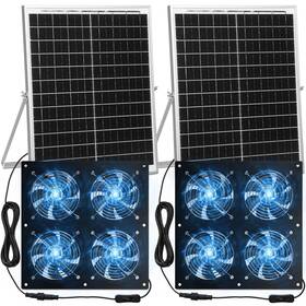 Rossesay Xuu-rossesay-0752 Solar Powered Fan 11.8 Inch Greenhouse Exhaust 4 Kit 25w Pane