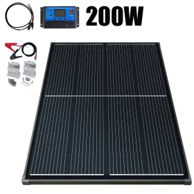 4pcsz Saronic 721553171596 200w Watt 12v Monocrystalline Solar Panel Kit Home Camping Off Grid Refurbished