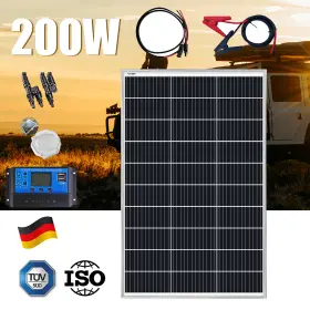 200w Saronic 726018195421 Watt Mono Solar Panel Kit 12v Battery Charger Home Boat Rv Caravan Off-grid
