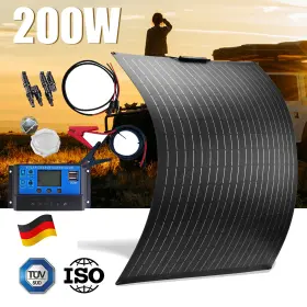 Betop200wff Saronic 726018195667 200w Flexible Mono Solar Panel Kit 12v Portable Camping Home Battery Charging