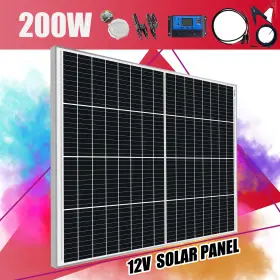 200w Saronic 738958180382 12v Mono N-type Solar Panel Kit High Efficiency Battery Charger Controller