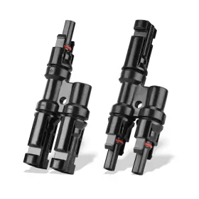 Betop1t2t Saronic Solar Panel T Branch Cable Connection Waterproof Adapter Connector Extension