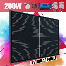 200w Saronic Betop200wblack-1070 30a 4pcs Full Black Mono Solar Panel Kit 25% High-efficiency Off-grid Home Charger