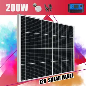 200w Saronic Betop200wwhite-1070 30a Watt 12v Monocrystalline Solar Panel Kit Camping Home Charger Controller Us