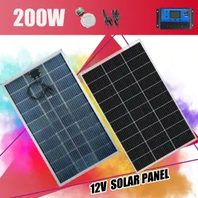 Btm200w-1120 Saronic 30a 200w Bifacial Solar Panel Kit 12v Mono High-efficiency Home Charger Controller