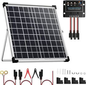 Saronic Btop-20w 5a 12v 20w Solar Panel Kit Trickle Charger Battery Maintainer Refurbished