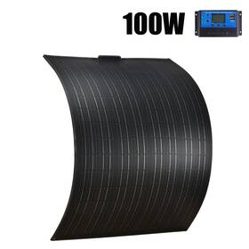 Saronic Btop100wbk 30a 100w Watt Black Flexible Solar Panel Rv Camping Off-grid Us Rooftop Refurbished