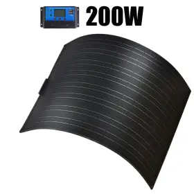 Btop200wbk Saronic 30a 200w Black Flexible Solar Panel Portable Power Mono Camping Home Rv Refurbished