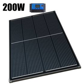 Saronic Btop200wqh-1070 30a 12v 200w Black Solar Panel Mono Camping Home Rv Battery Charge Refurbished