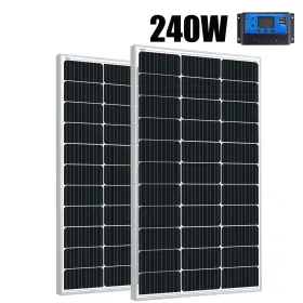 Btop2x120w Saronic 30a 240w Mono Solar Panel Kit Home Boat Rv Pv Power Camping Battery Us Refurbished
