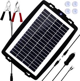 Saronic K-10w 10w Solar Panel 12v Trickle Charger Battery Kit Boat Car Rv Refurbished