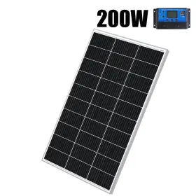 K-200w-1120 Saronic 30a 200w Watt Monocrystalline Solar Panel Kit Rv Camping Home Off-grid Refurbished