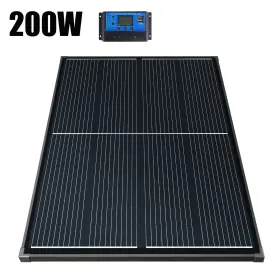 200w Saronic K-200wblack-1070 30a Black Mono Solar Panel Kit Home Off-grid Battery Charging Power Refurbished