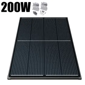 4pcsz Saronic K-200wblack-1070 200w 12v Black Solar Panel Kit Battery Charge Rv Pv Home Off-grid Refurbished