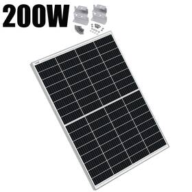 Saronic K-200wwhite-1070 4pcsz 200w 12v Solar Panel Kit With Brackets Mono Battery Charger Power Refurbished
