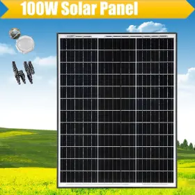 Ke100w Saronic 1t2t Zdq 100w Watt 12v Monocrystalline Solar Panel Rv Camping Home Off Grid Caravan Boat